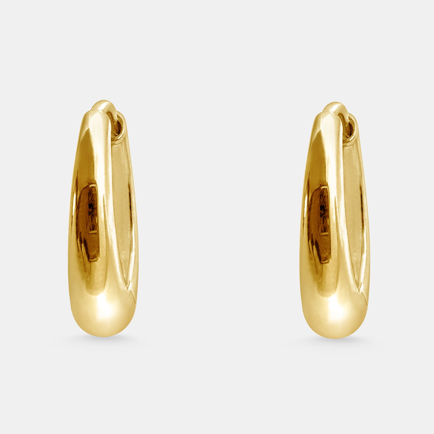 Oval Hoop Earrings (Pair)