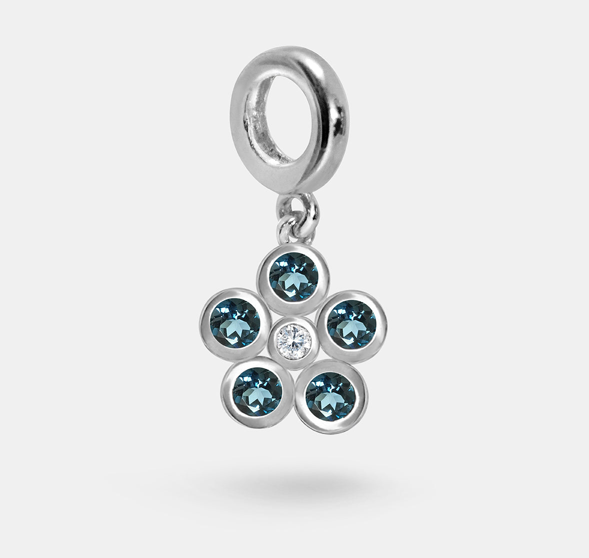 Daisy Charm with Stone Petals and Centre