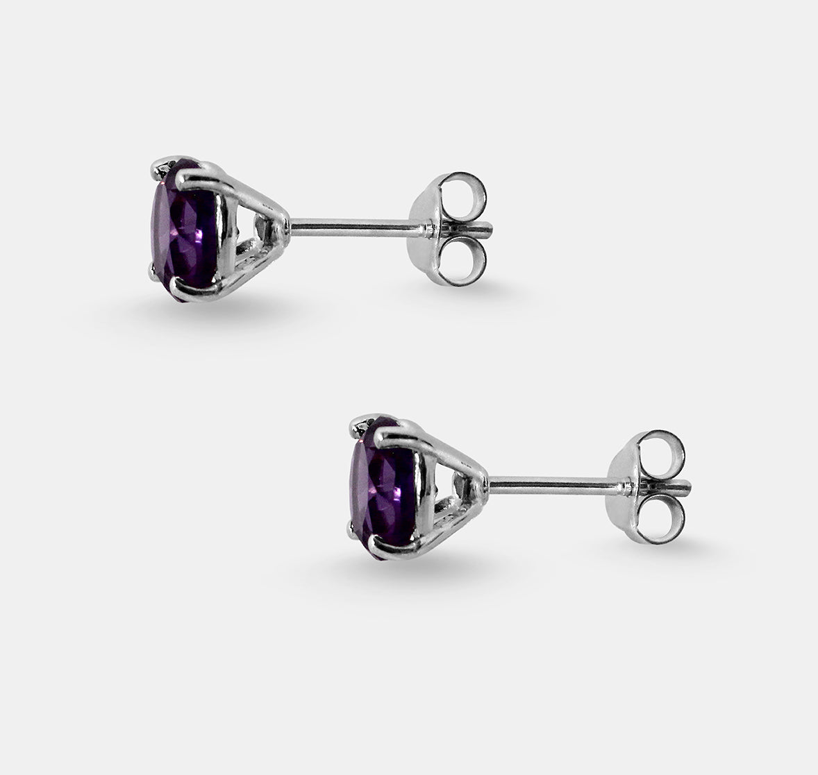 Large Solitaire Stud Earrings