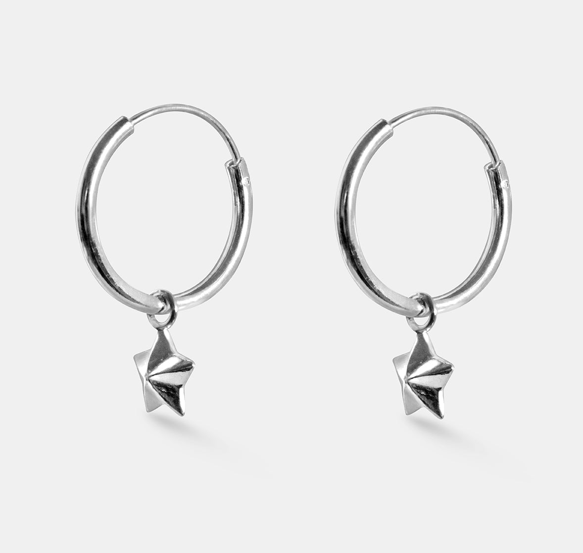 Small Star Hoop Earrings