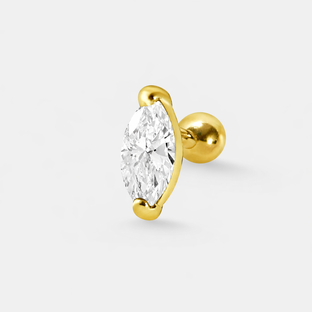 Large Marquise Stud