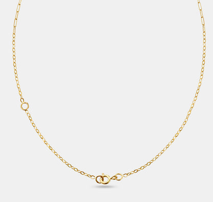 Mixed Chain Necklace wth Interlocking Heart Loops