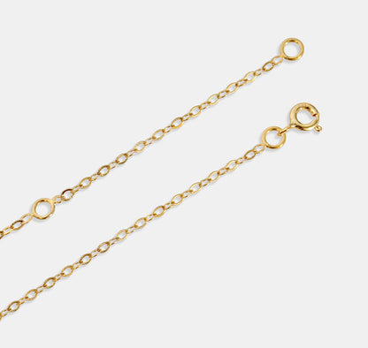 Mixed Chain Necklace wth Interlocking Heart Loops