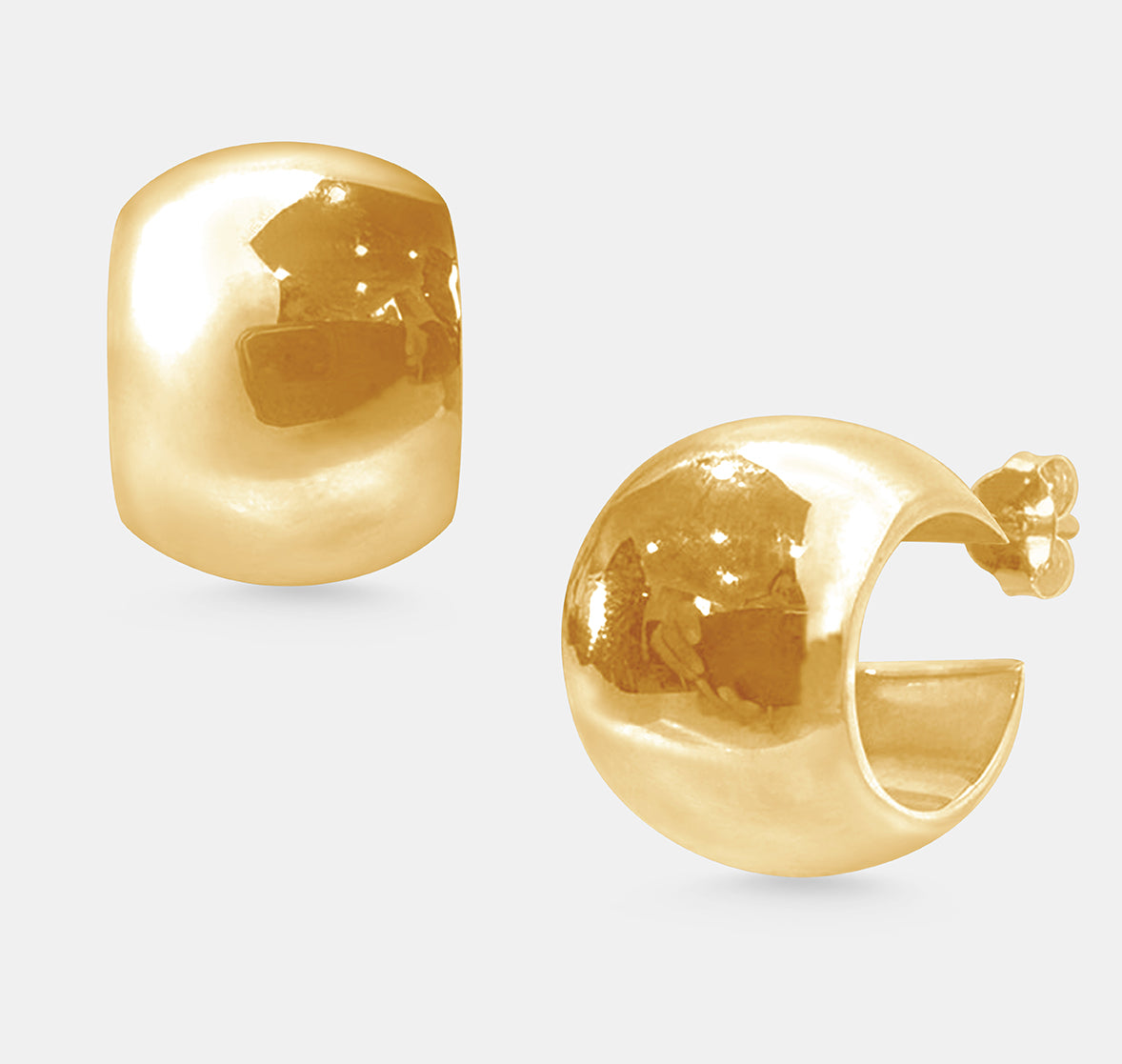 Dome Stud Earrings (Pair)