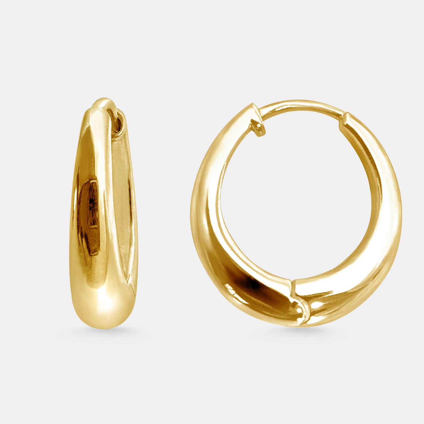 Oval Hoop Earrings (Pair)