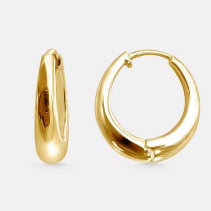 Oval Hoop Earrings (Pair)