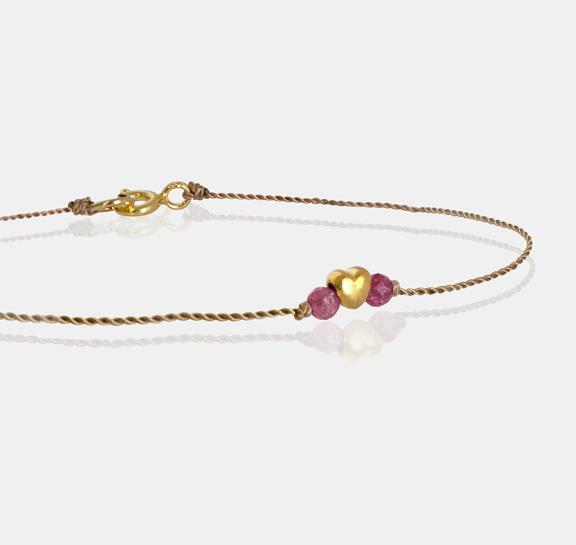 Heart Bead Rope Bracelet