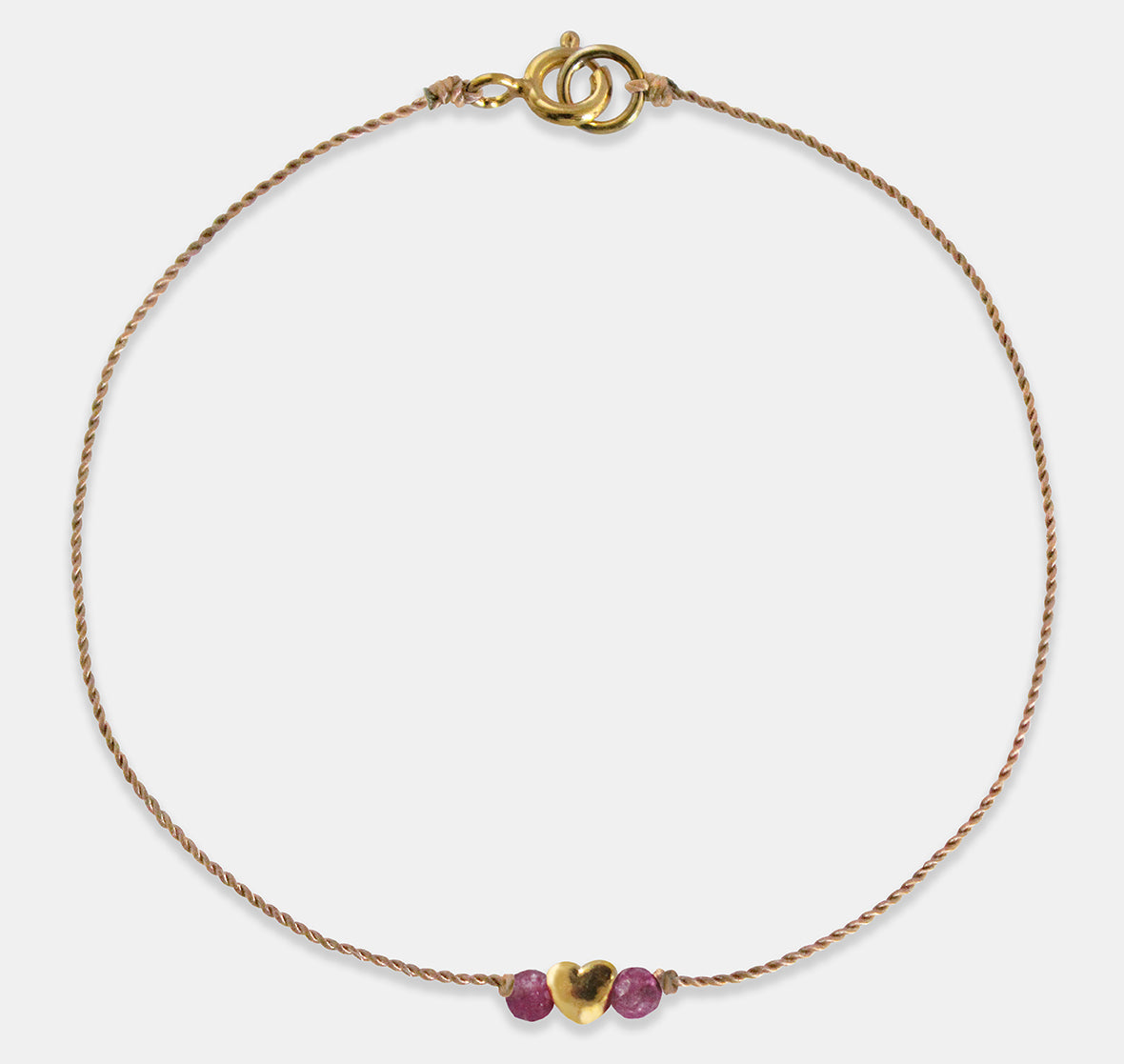 Heart Bead Rope Bracelet