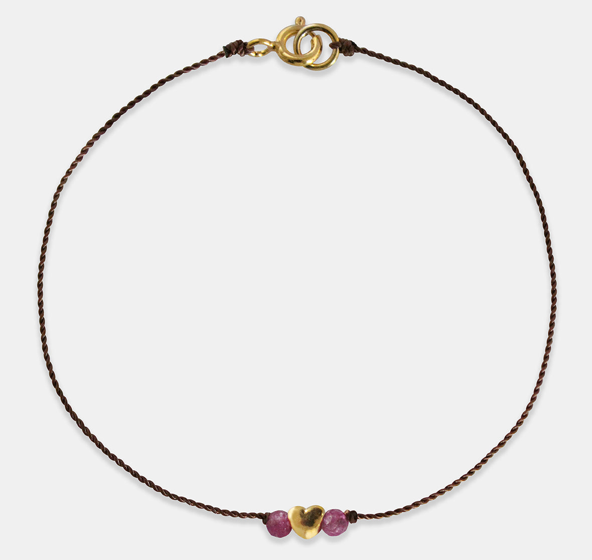Heart Bead Rope Bracelet