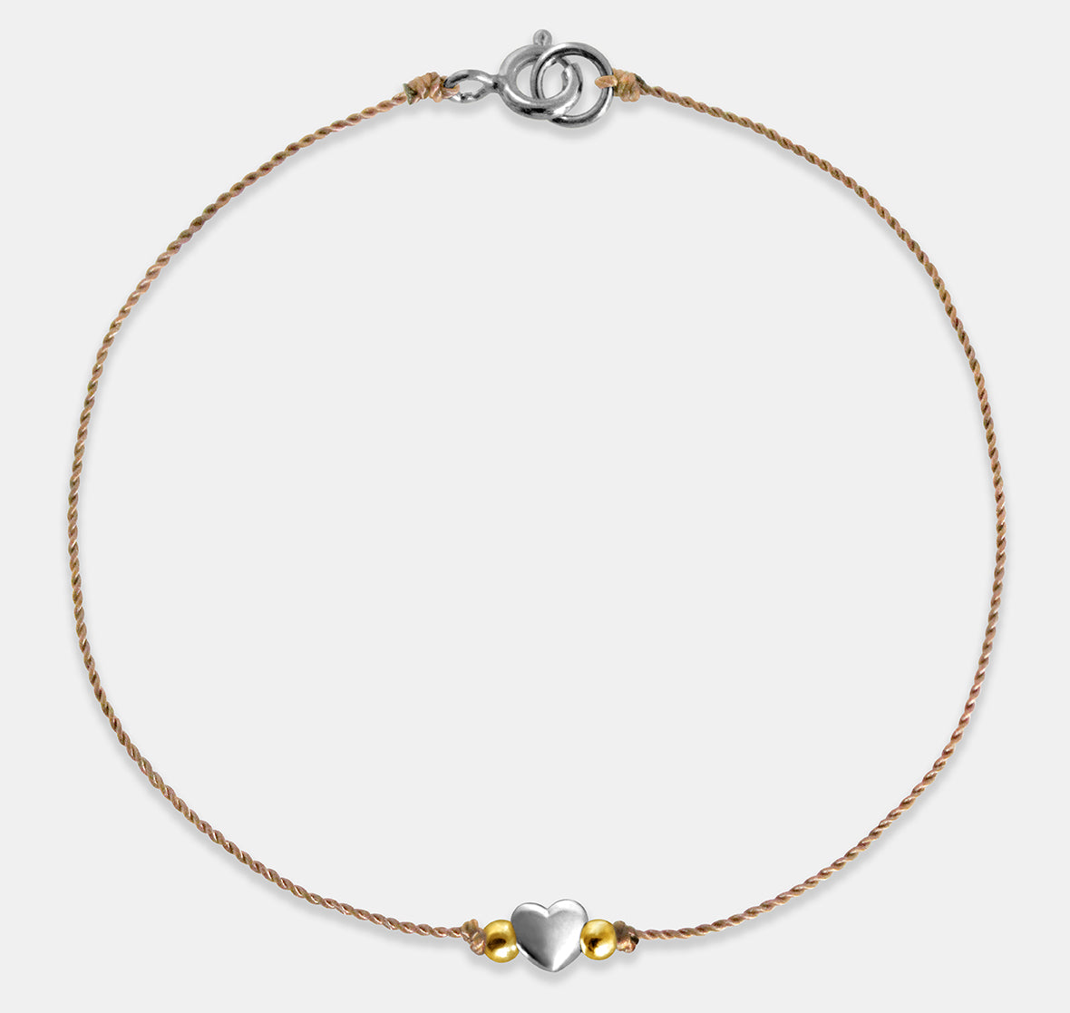 Heart Bead Rope Bracelet