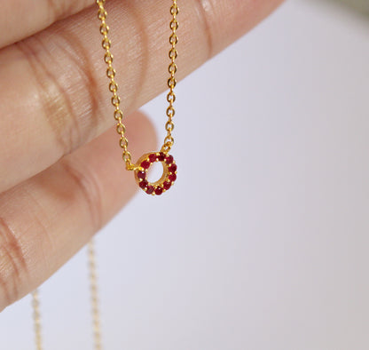 Gem Encrusted Loop Pendant Necklace