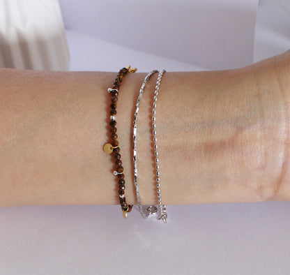 Beaded Bracelet with Drop Beads and Discs