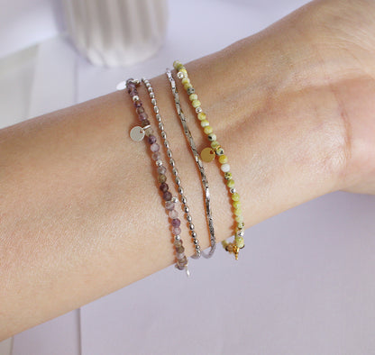 Beaded Bracelet with Drop Beads and Discs