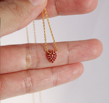 Gem Encrusted Teardrop Pendant Necklace