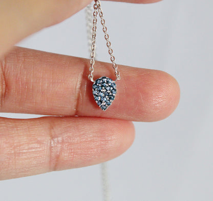 Gem Encrusted Teardrop Pendant Necklace