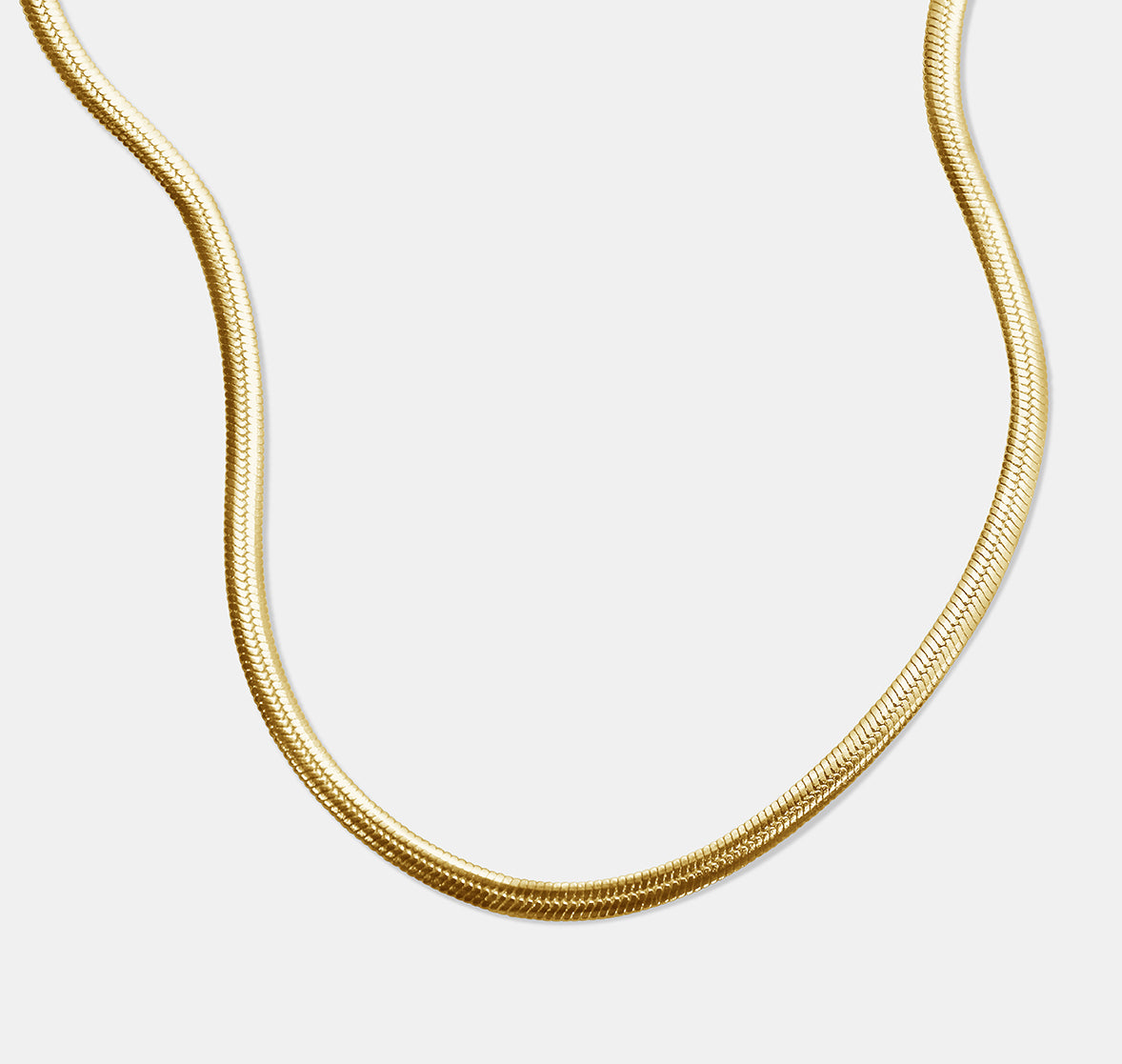 Snake Oval Chain Necklace