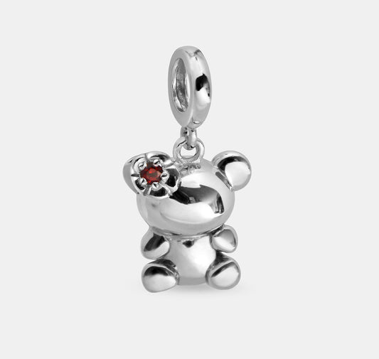 Bear Charm with Ear Flower