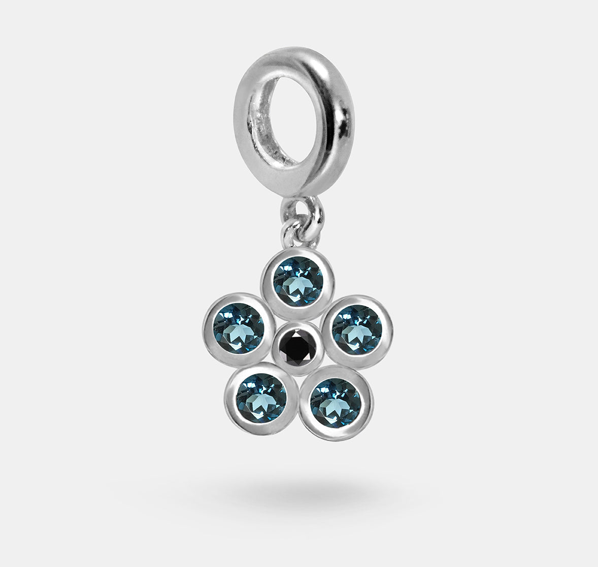 Daisy Charm with Stone Petals and Centre