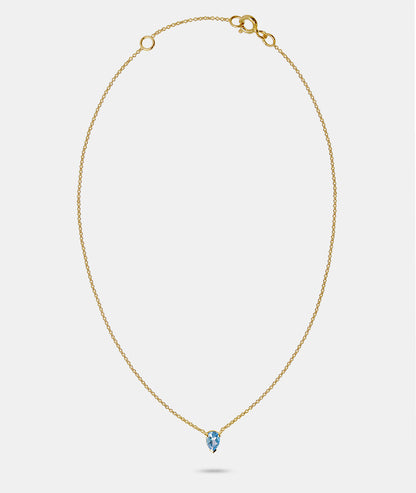 Pear Gemstone Pendant Necklace