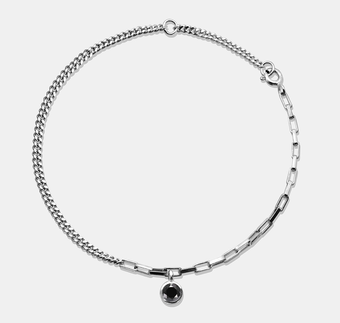 Gemstone Mixed Chain Bracelet (Drop Set)