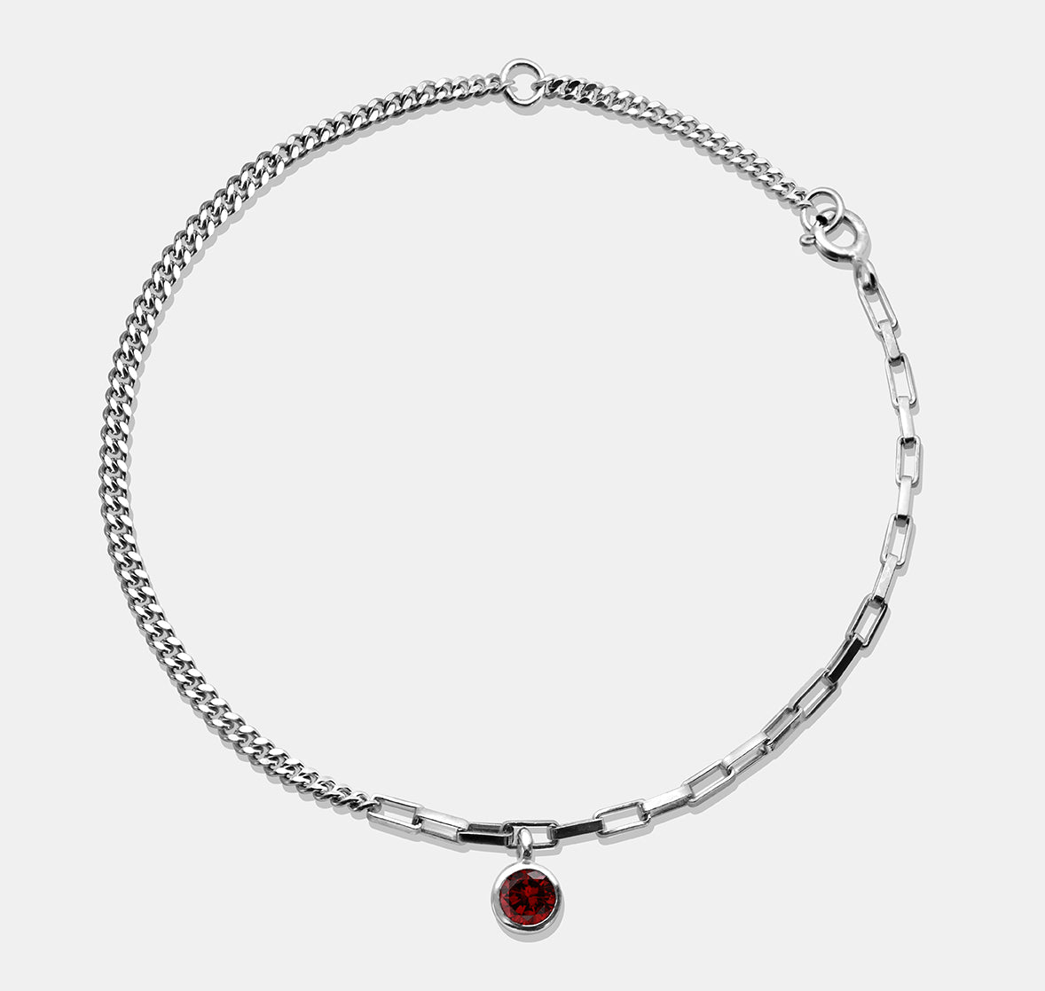 Gemstone Mixed Chain Bracelet (Drop Set)