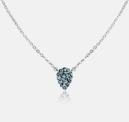 Gem Encrusted Teardrop Pendant Necklace