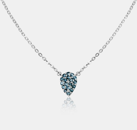 Gem Encrusted Teardrop Pendant Necklace