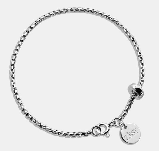Cable Chain Bracelet with Donut Bead