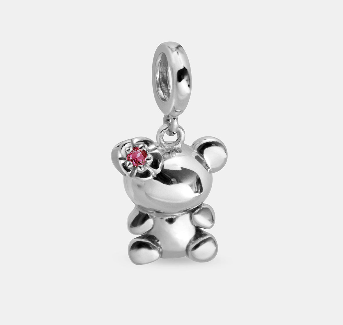 Bear Charm with Ear Flower