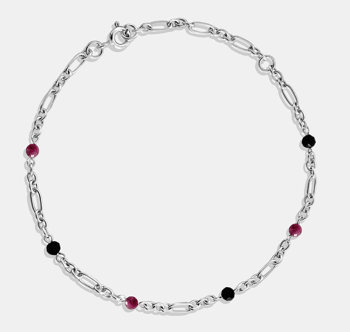 Chain Bracelet with Stone Beads