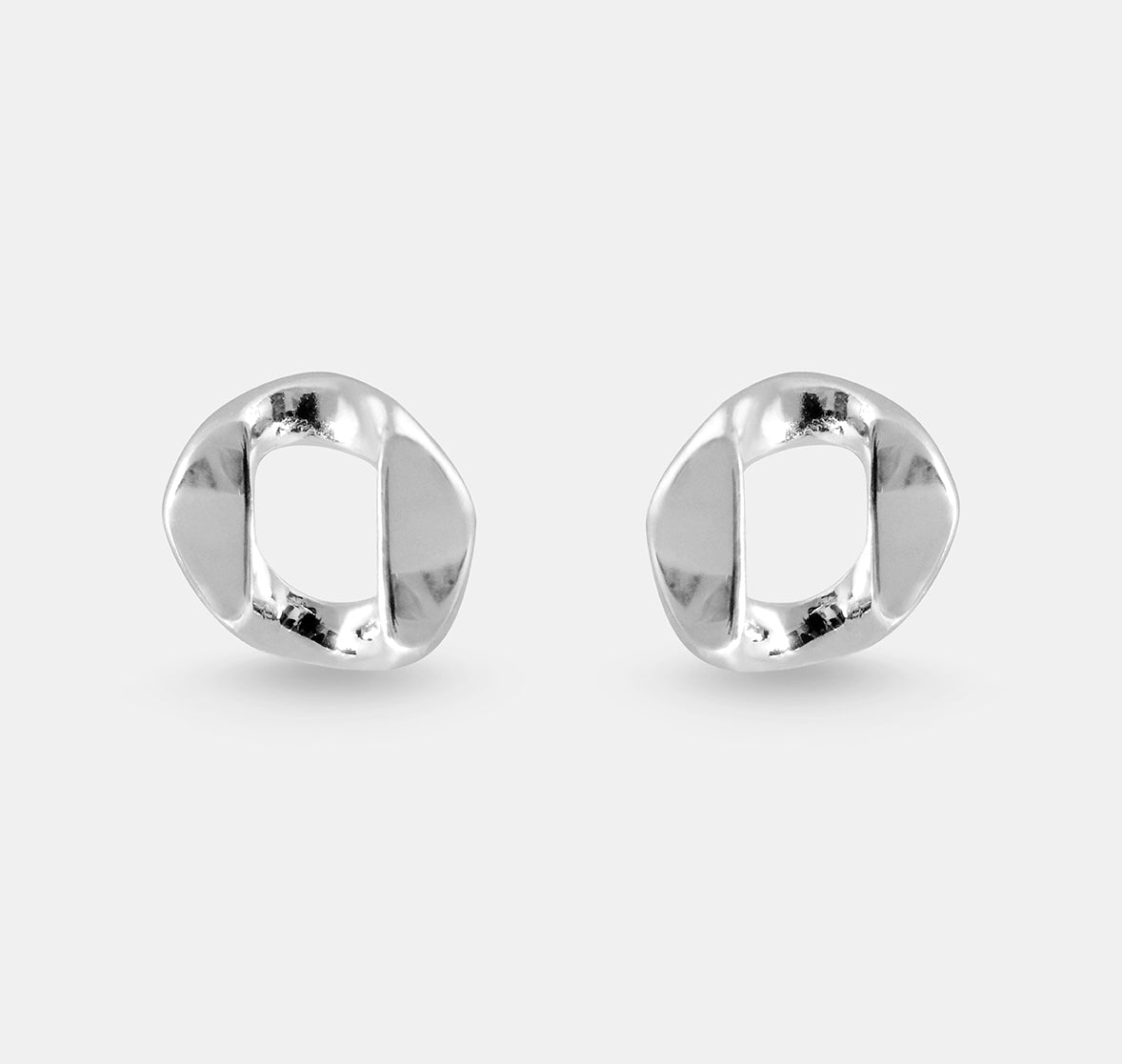 Cuban Link Stud Earring (Pair)