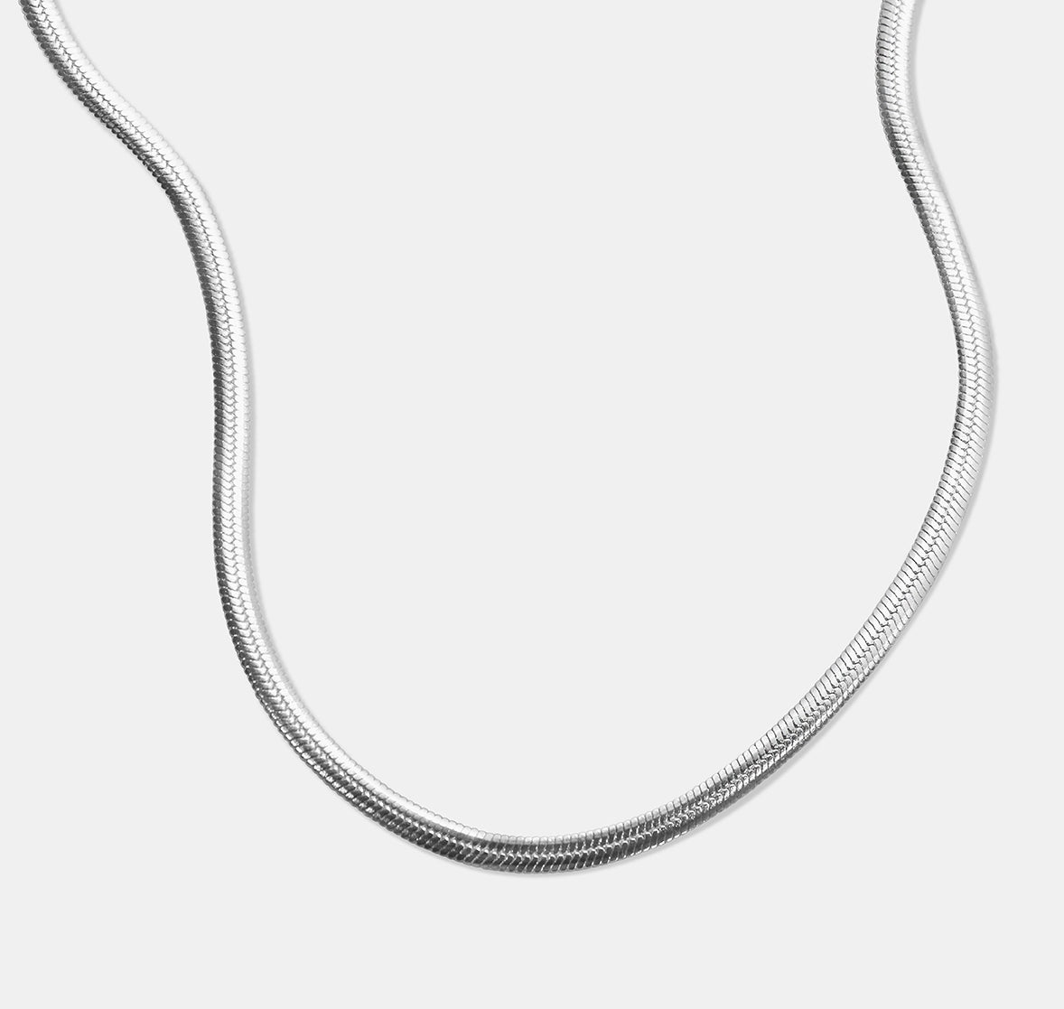 Snake Oval Chain Necklace