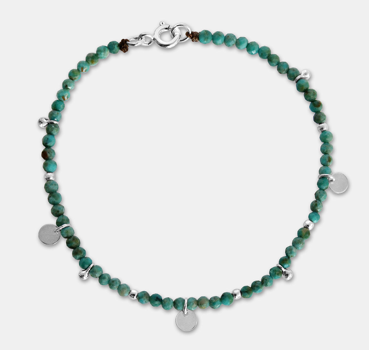 Beaded Bracelet with Drop Beads and Discs