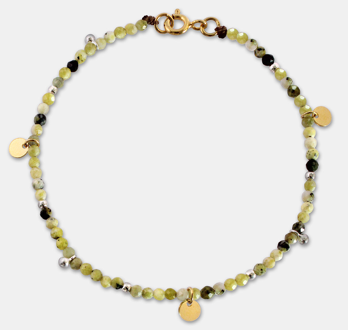 Beaded Bracelet with Drop Beads and Discs