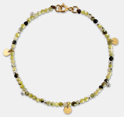 Beaded Bracelet with Drop Beads and Discs