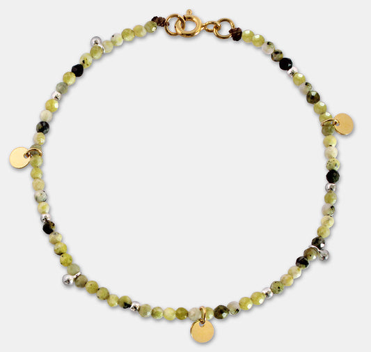 Beaded Bracelet with Drop Beads and Discs