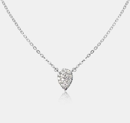 Gem Encrusted Teardrop Pendant Necklace