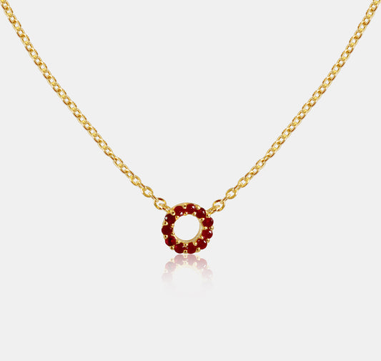 Gem Encrusted Loop Pendant Necklace