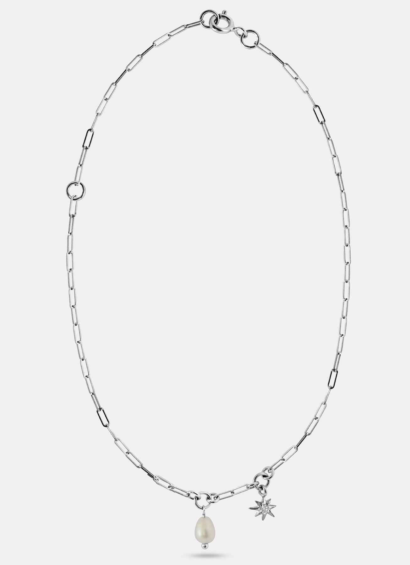Pearl and Star Chain Necklace