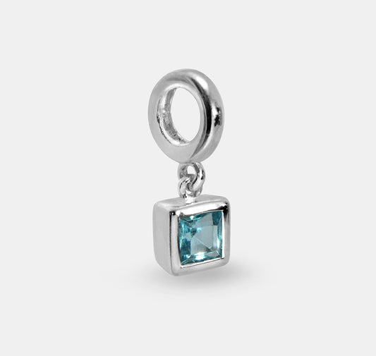 Square Gemstone Charm