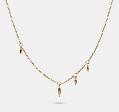 Asymmetric Droplet Pendant Necklace