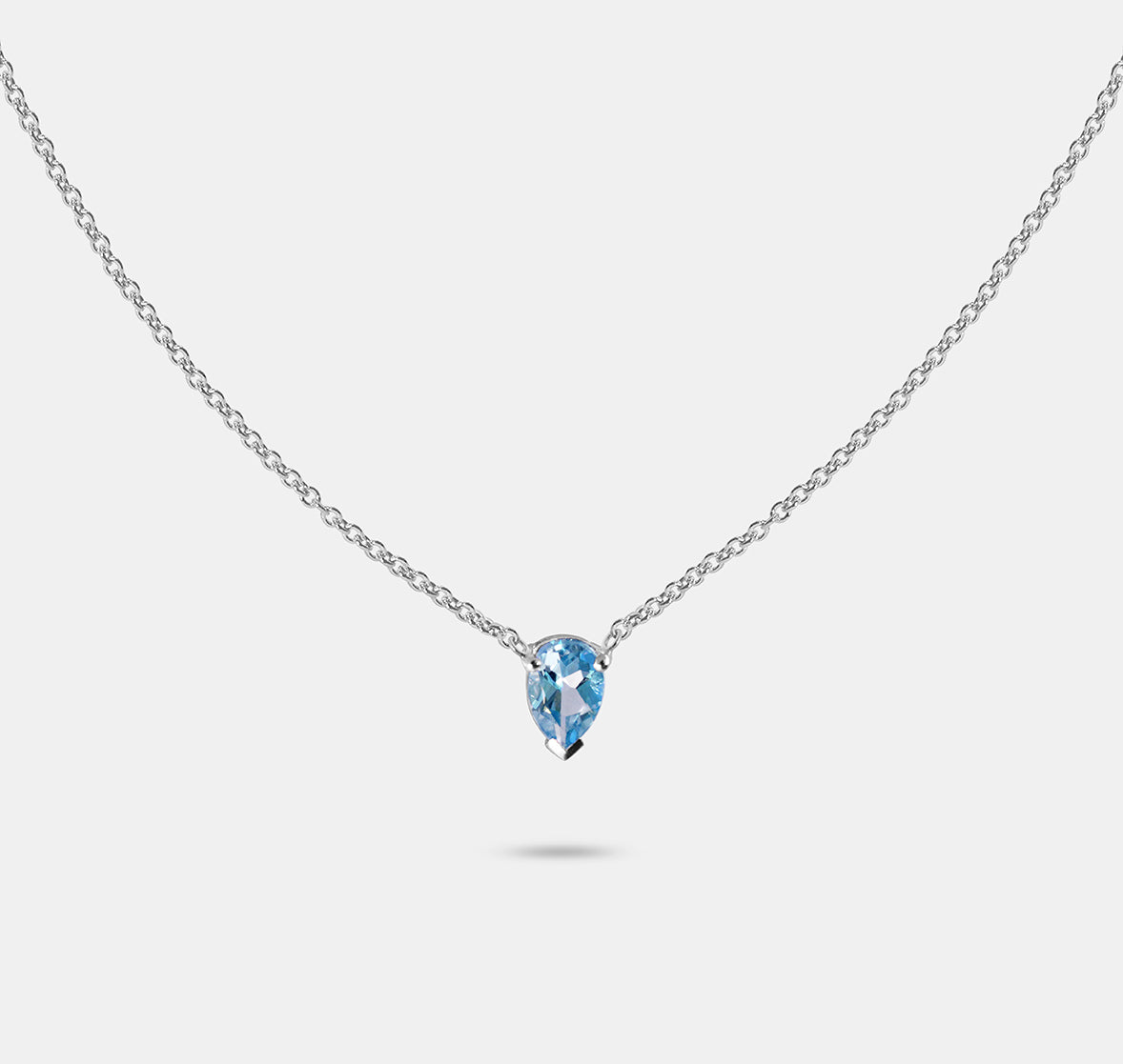Pear Gemstone Pendant Necklace