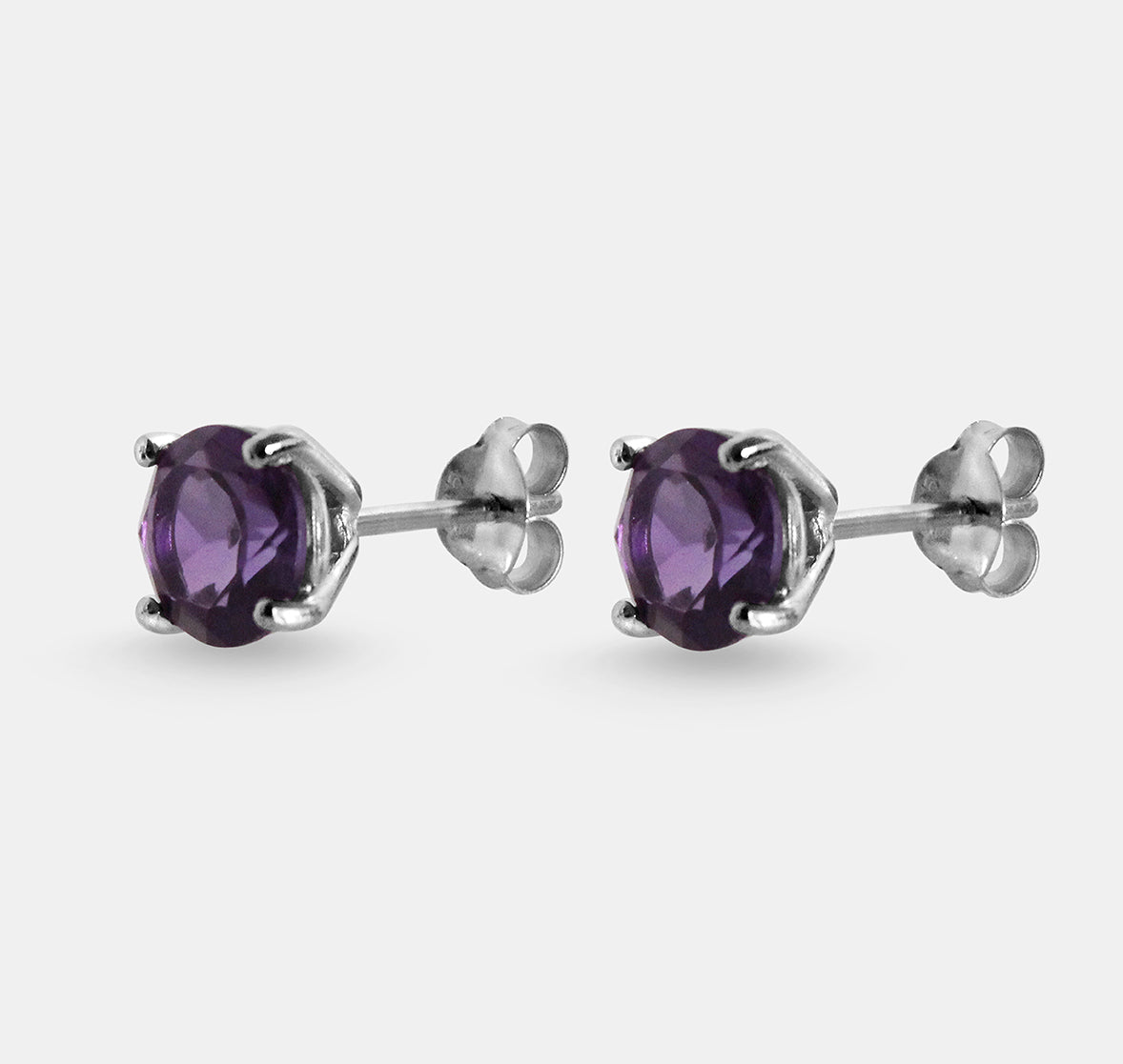 Large Solitaire Stud Earrings