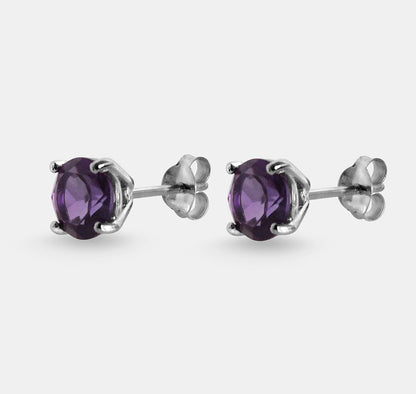 Large Solitaire Stud Earrings