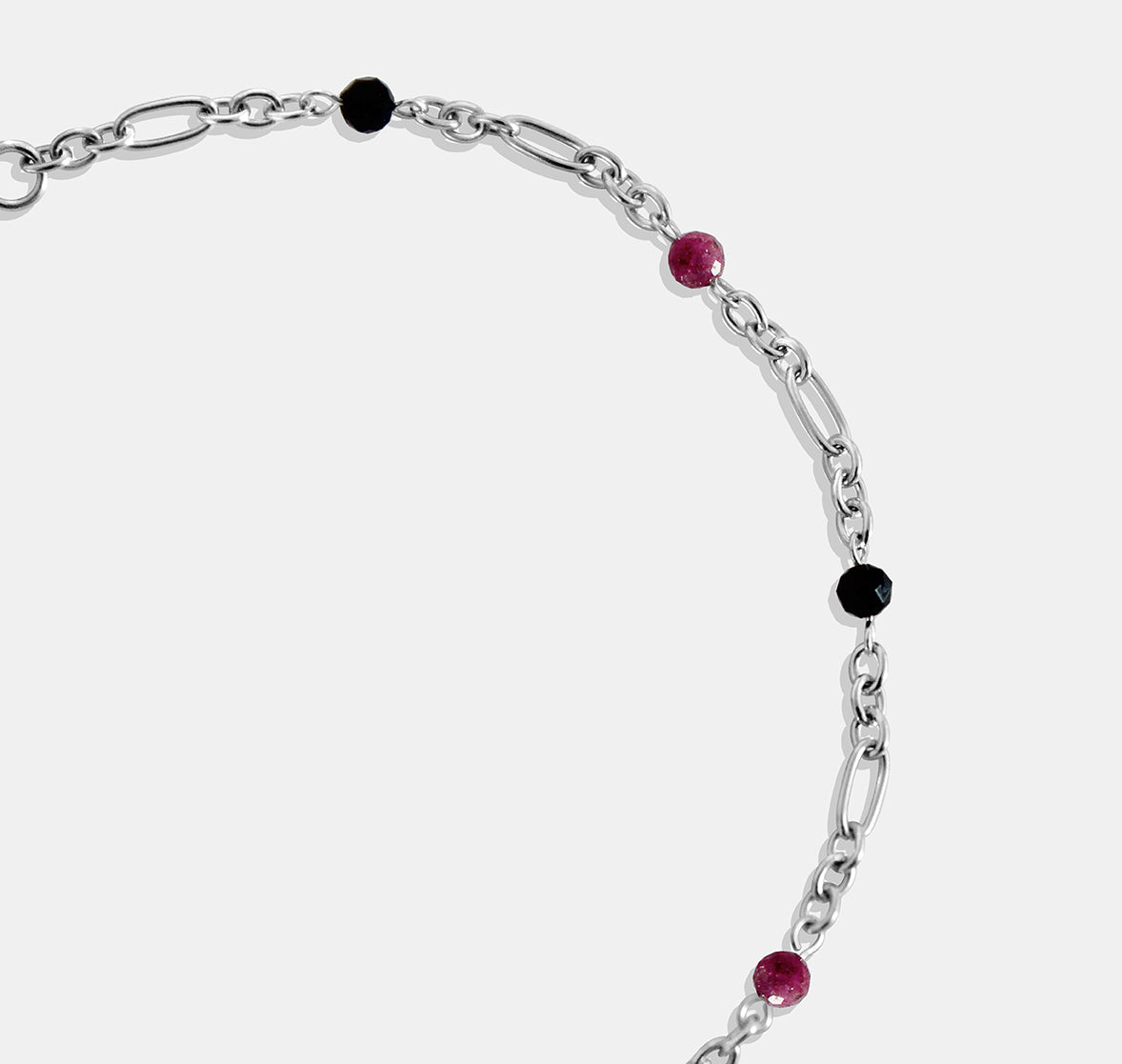 Chain Bracelet with Stone Beads