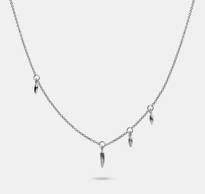Asymmetric Droplet Pendant Necklace
