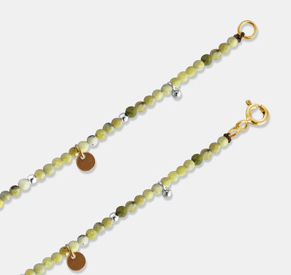 Beaded Bracelet with Drop Beads and Discs