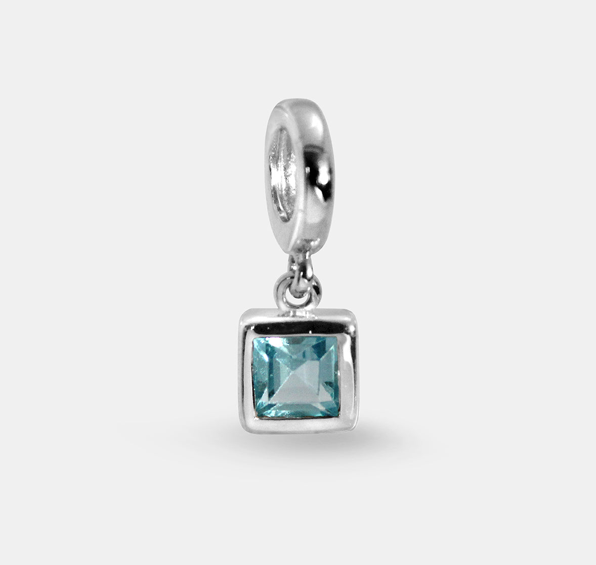 Square Gemstone Charm