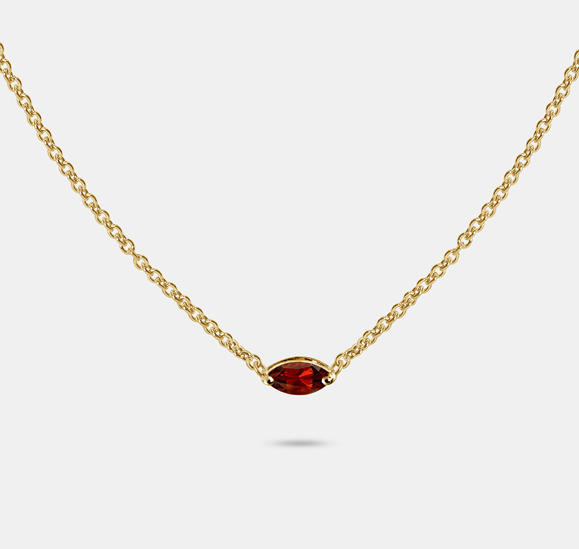 Marquise Gemstone Pendant Necklace
