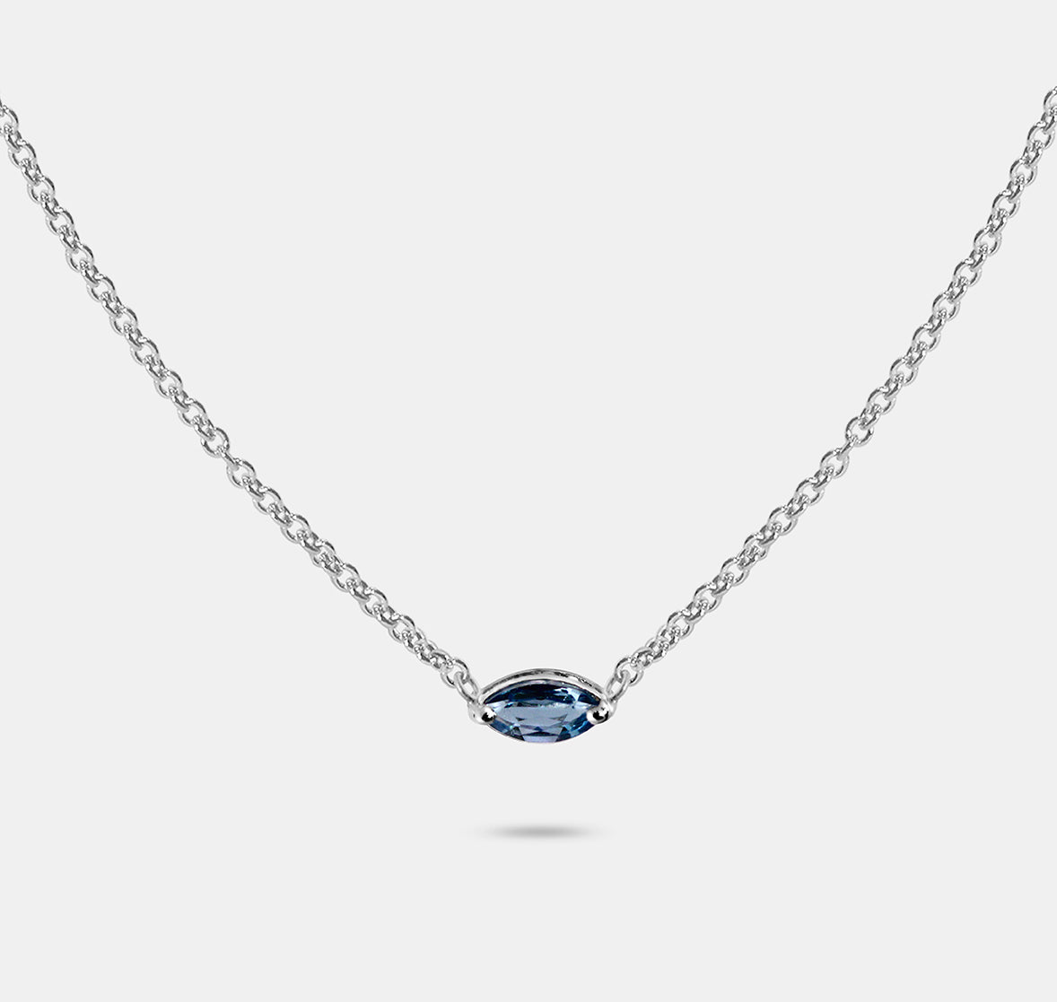 Marquise Gemstone Pendant Necklace